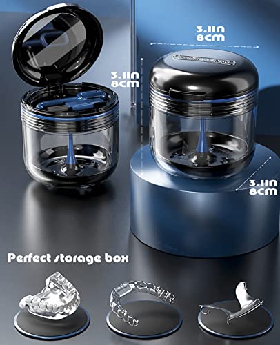 MURRI&MURRDI Denture Bath Case Holder with Mirror & Strainer - Image 5