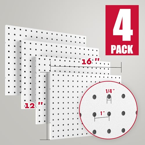 4 Pack Peg Board Organizer, Includes Metal PegBoard - Image 4
