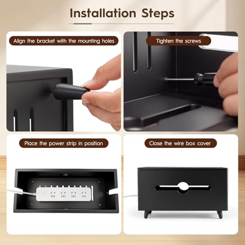 Extra Large Cable Management Box，Wood Cable Organizer Box,Power - Image 4