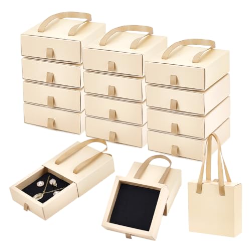 NBEADS 15 Pcs Luxury Jewelry Gift Box, 4.02x3.98x1.42 inch Square - Image 2