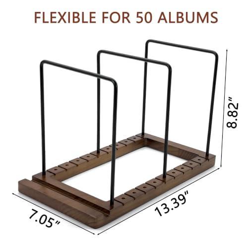 Solid Wood Vinyl Record Storage Stand & Display for Album - Image 4