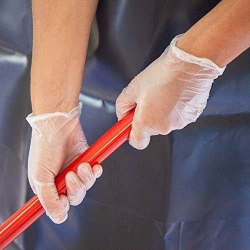 SAFE HANDLER Industrial Vinyl Gloves | Latex Free, Powder Free, Multi Purpose, Cleaning, For Work or For Home, Ambidextrous, Disposable Gloves (100 per box,10 boxes = 1000 PIECES)