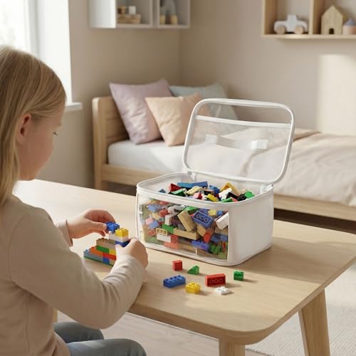 holay 4 Pack Clear Toy Storage Bags with Zipper & Handle - Image 5