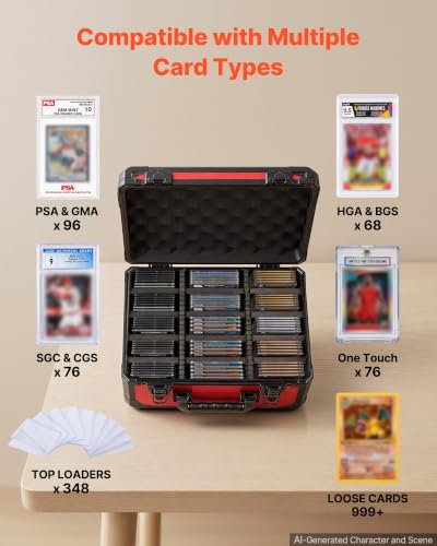VEVOR Graded Card Case 3 Row 96 PSA Slab Storage Box - Image 5