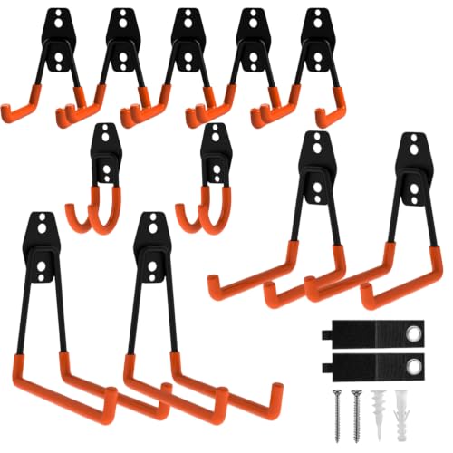 Garage Hooks, 12 Pack Wall Hooks for Hanging Heavy Duty Ladders - Image 2
