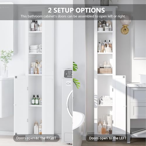 11.81'' Wide Narrow Bathroom Storage Cabinet-Slim Tall Bathroom - Image 5