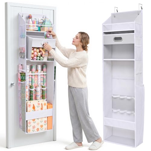 Ordovibe Wrapping Paper Storage Organizer, Over The Door - Image 2