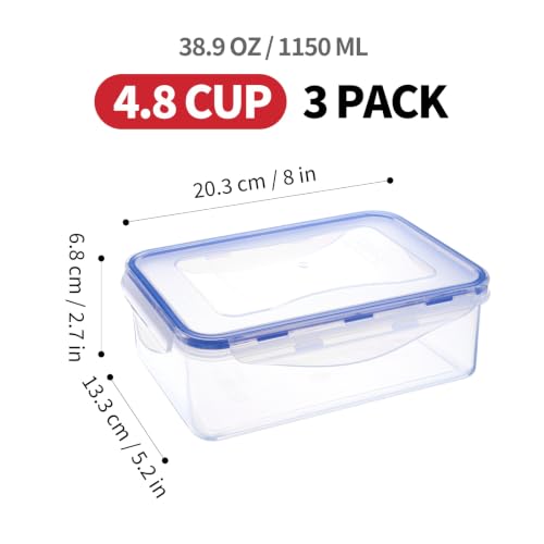 KIGI Food Storage Containers, Medium, Set of 3 (4.8 Cup) - Image 3