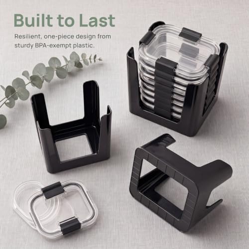 3 PCS Lid Organizer for Rubbermaid Brilliance Snap-On Lids Black - Image 5