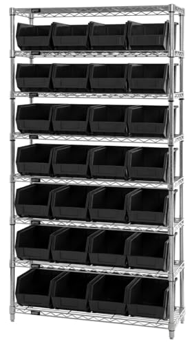 Quantum Storage QUS221 Heavy-Duty Stackable Plastic Storage Bins - Image 6