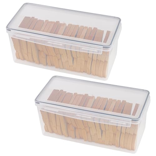 Tiawudi 2 Pack Bread Box, Plastic Bread Container - Image 2
