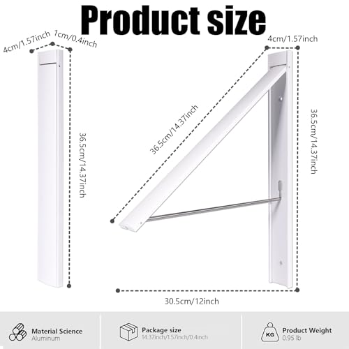 Retractable Clothes Drying Rack,Space Saver Wall Mounted - Image 4