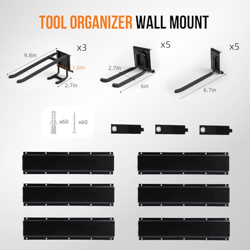 Garage Tool Organizer Wall Mount 99 Inch, Heavy Duty | Garage Storage - Image 6