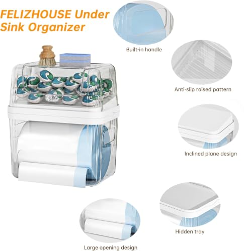 Trash Bag and Laundry pods Dispenser, 3-in-1 Clear Under - Image 6