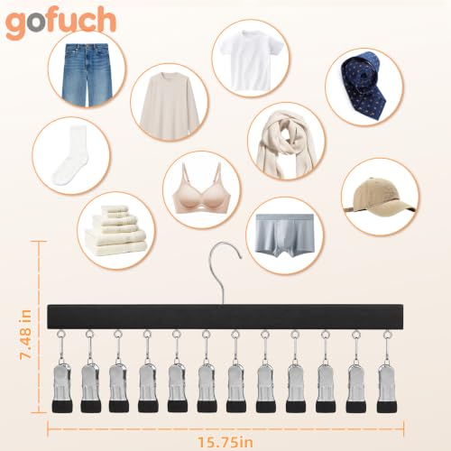 Closet Organizer, 60-Clip Pants Hanger, 5 Pack Black - Image 3