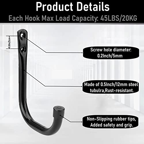 20 Pcs Heavy Duty Garage Storage Utility Hooks, 4.1Inch J - Image 6