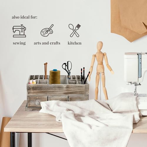 Besti Rustic Vanity Organizer for Cosmetics, Makeup - Image 5
