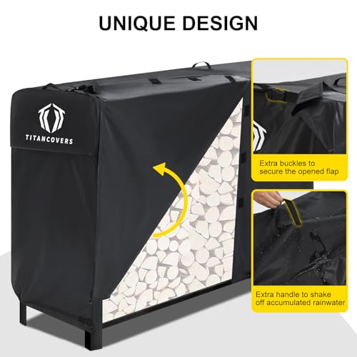 8ft Firewood Rack Cover, Wood Rack Cover(Rack Not Included) - Image 5