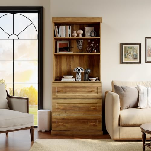 71" Tall Modular Bookshelf Cabinet Set of 2, Modern Bookcase - Image 7