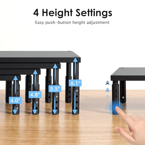 ECOLOVI Adjustable Wood Computer Monitor Stand Riser | All Products - Image 3