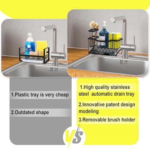 Fssvcd Maifan Sink Caddy Sponge Holder for Kitchen with Brush - Image 5
