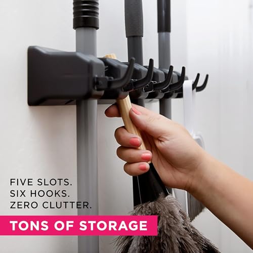 Broom Holder Wall Mount, Broom and Mop Organizer Wall Hanging - Image 5