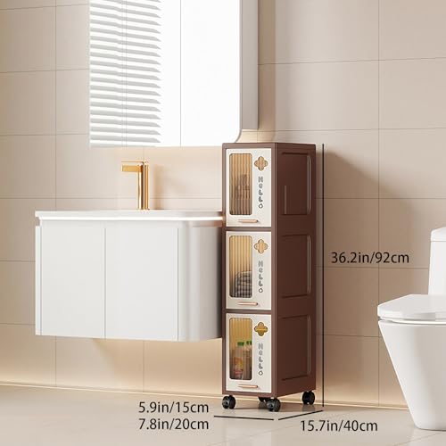 Slim Rolling Storage Cart with Wheels, Space Saving Narrow Gap - Image 3