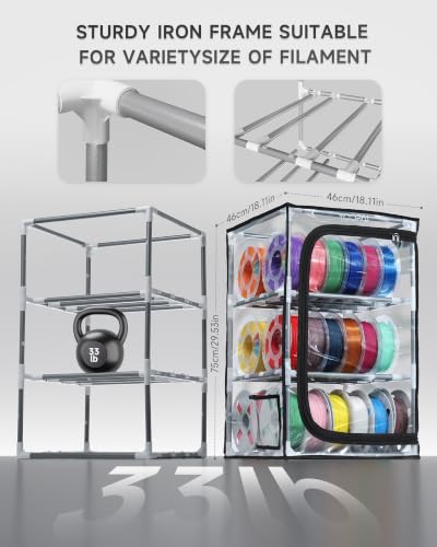 YOOPAI 3D Printer Filament Storage Box, 3-Tier Filament - Image 7