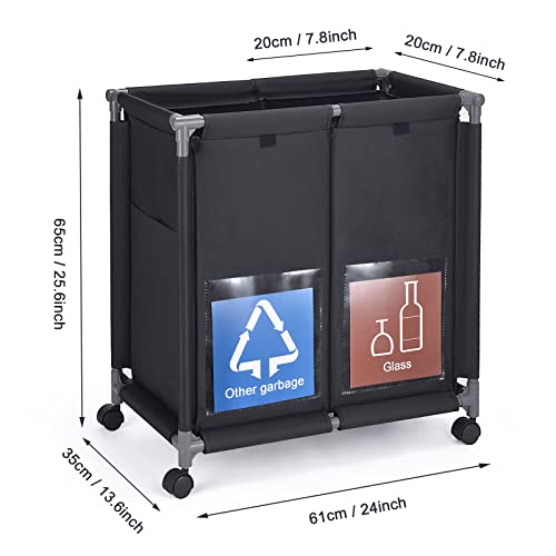 Hivexagon 2 in 1 Garbage Recycle Sorting Basket,2 Cover Top - Image 4