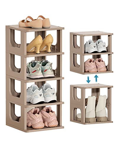 HAIXIN Narrow Shoe Rack - 5-Tier Stackable Shoe Storage Stand - Image 2
