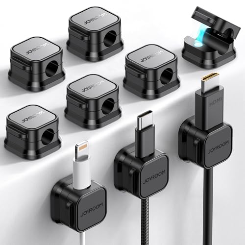 JOYROOM 9 Pack Magnetic Cable Clips Cord Organizer Adhesive Wire - Image 2