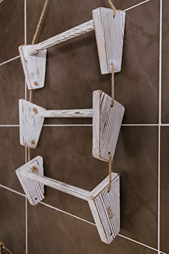 Blanket Ladder. 3-Tier Wall Hanging. Towel Holder. Quilt - Image 7