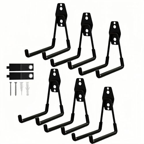6 Pack Garage Hooks Heavy Duty with Anti-Slip Coating | Garage Storage - Image 2