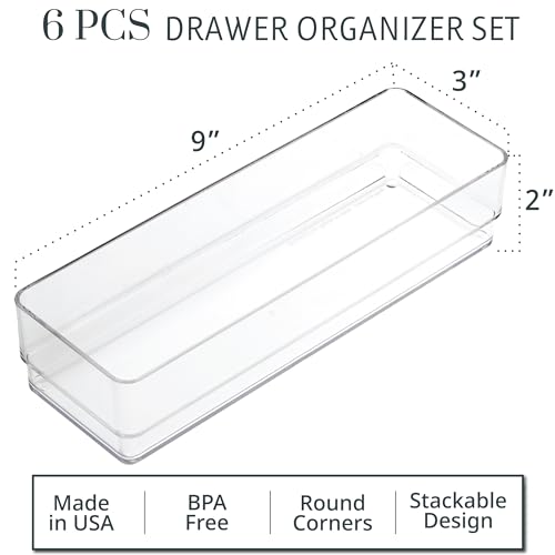 STORi SimpleSort 6-Piece Stackable Clear Drawer Orga | All Products - Image 3