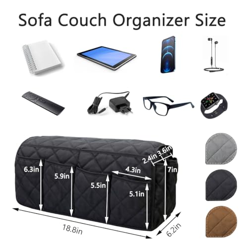 Sofa Armrest Organizer Non-Slip Arm Chair Bedside Caddy - Image 4