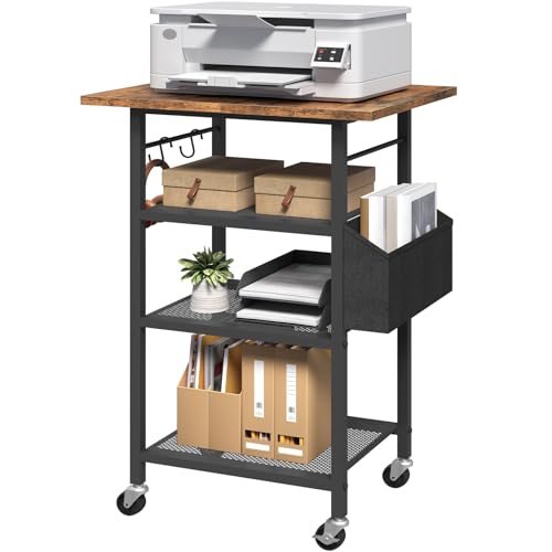 MAHANCRIS 4-Tier Printer Stand, Rolling Printer Table on Wheels - Image 2