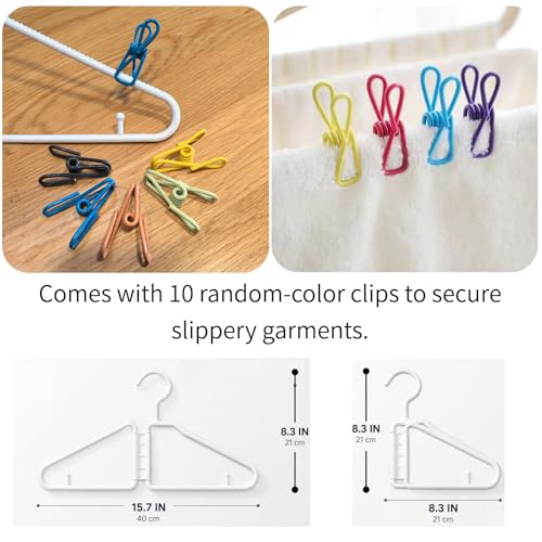 Foldable Clothes Hangers for Small & Narrow Closets, 8 Pack - Image 3