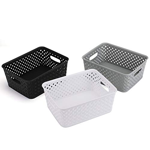 Bekith 9 Pack Plastic Storage Basket, Organizer Tote Bin - Image 6