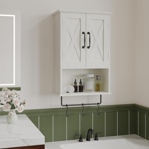 ChooChoo Small Medicine Cabinet with Towel Bar, Hanging Storage - Image 3