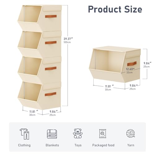 Stackable Closet Organizers and Storage Bins, Open Front Closet - Image 7