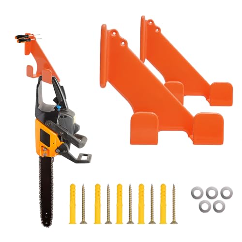 Chainsaw Holder Wall Mount, 2 Pack Heavy Duty Chainsaw - Image 2