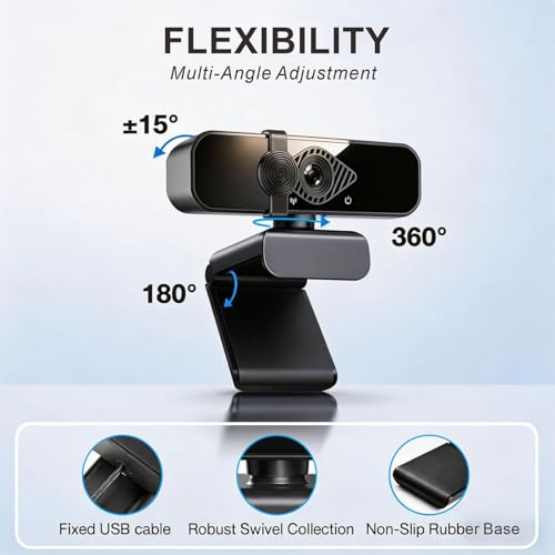 4K Webcam for Laptop/Desktop/Monitor with Privacy Cover - Image 7