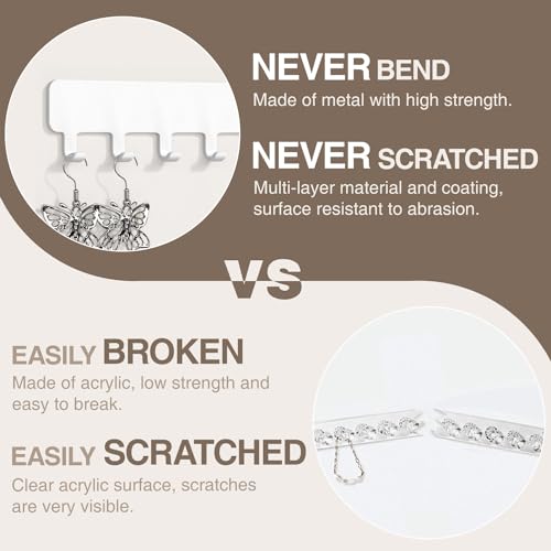 Necklace Holder Wall Mounted,Self Adhesive Jewelry O | Jewelry Organiz - Image 3
