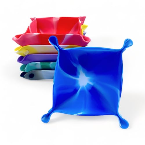 Board Game Token Trays, 6-Pack Folding Silicone Swirl Color Bowls - Image 4