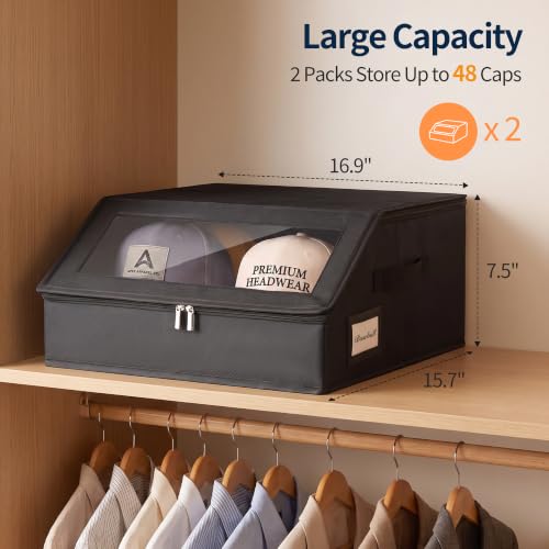 Yecaye 2‑Pack Hat Storage for Baseball Caps, Holds Up to 48 Caps - Image 4