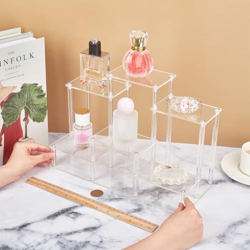 NBEADS 6-Tier Clear Action Figures Display Risers Stand Shelf - Image 5