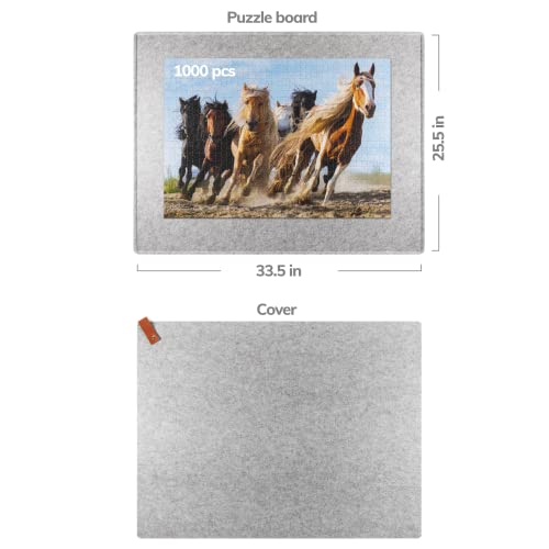 1000 Piece Jigsaw Puzzle Boards Portable, Puzzle Mat with Cover - Image 4
