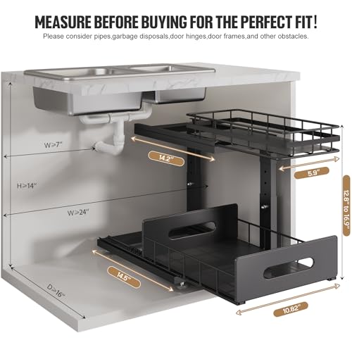 Under Sink Organizer Upgrade To Professional Rails,2 | Under Sink Stor - Image 3