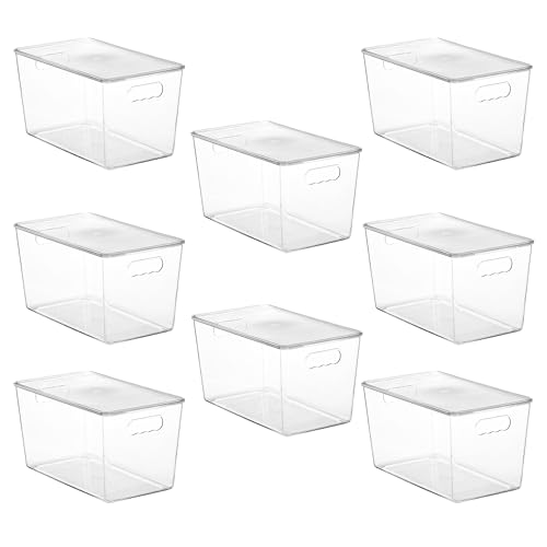 Vtopmart 8 Pack Clear Stackable Storage Bins with Lids - Image 2