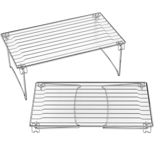 Deco Brothers Stackable Cabinet Shelf Organizer, 2 Pack, Chrome - Image 5